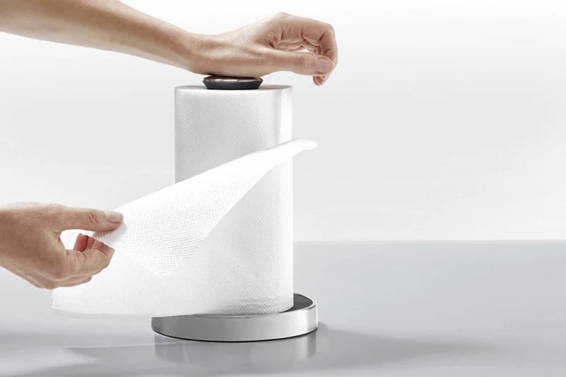 Support pour rouleau d'essuie-tout Joseph Joseph Push&Tear gris