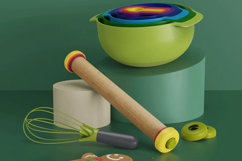Rouleau à pâtisserie réglable Joseph Joseph PrecisionPin multicolore