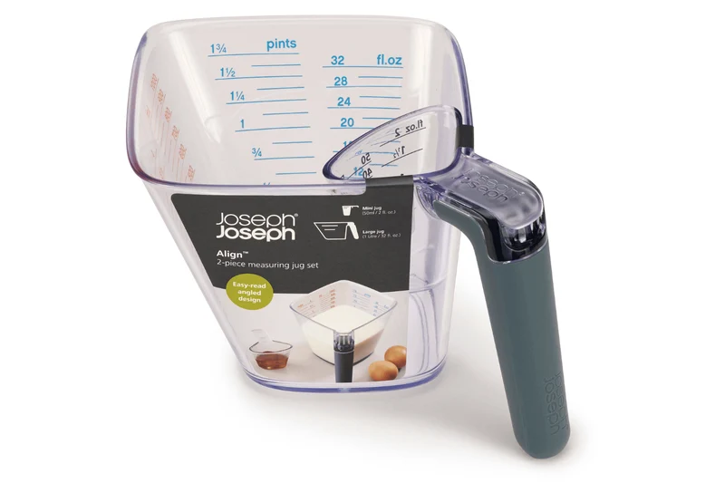Set de 2 pichets doseurs Joseph Joseph Align avec unités de mesure