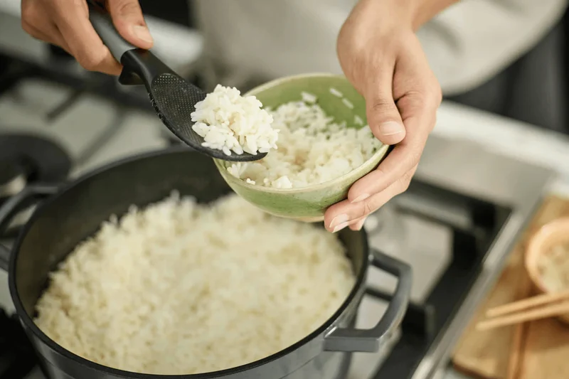 Cuillère à riz Joseph Joseph Elevate Fusion avec reposoir intégré