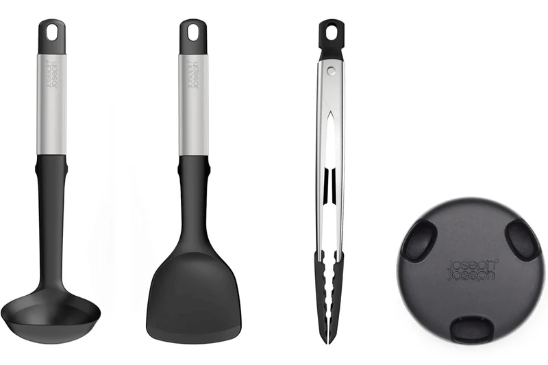 Set de 3 ustensiles Joseph Joseph Elevate Fusion en silicone avec support de rangement
