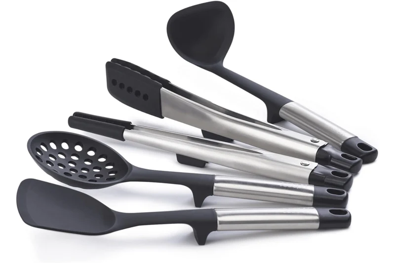 Set de 5 ustensiles Joseph Joseph Elevate Fusion en silicone avec support de rangement