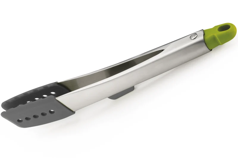 Pince Joseph Joseph Elevate en acier inoxydable et silicone avec reposoir intégré