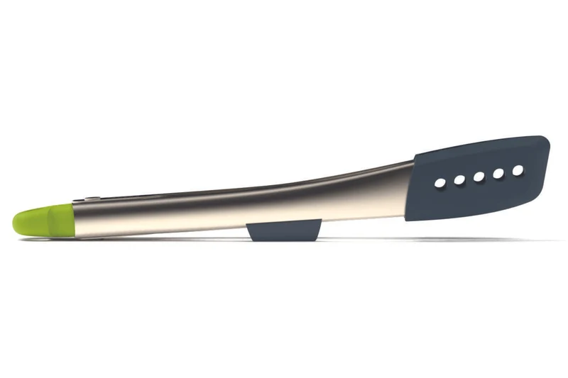 Pince Joseph Joseph Elevate en acier inoxydable et silicone avec reposoir intégré