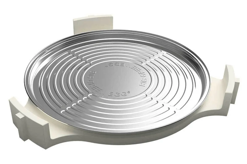 Set de 5 lèchefrites rondes jetables en aluminium pour Big Green Egg MiniMax, Small, Medium 28 x 2,5cm