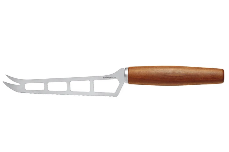 Couteau à fromage Triangle Sense lame ajourée 14cm manche prunier