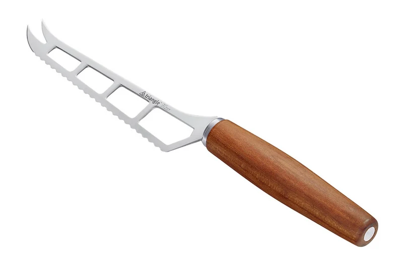 Couteau à fromage Triangle Sense lame ajourée 14cm manche prunier