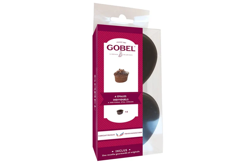 Boîte 4 moules à aspics ovales Gobel anti-adhérent