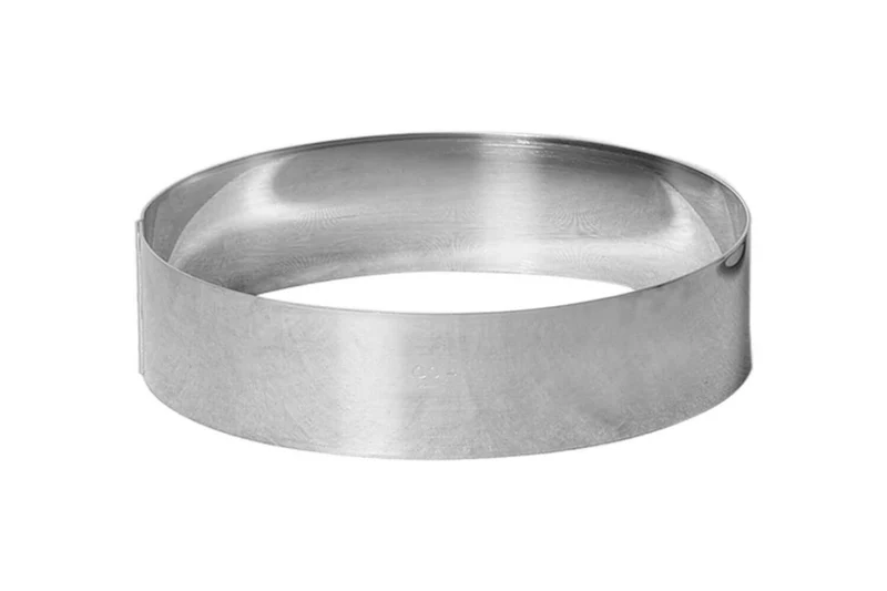 Cercle à mousse et entremet Gobel inox bord haut épaisseur 1mm