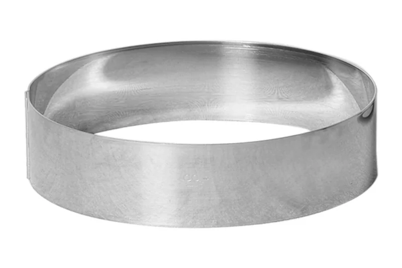 Cercle à mousse et entremet Gobel inox bord haut épaisseur 1mm