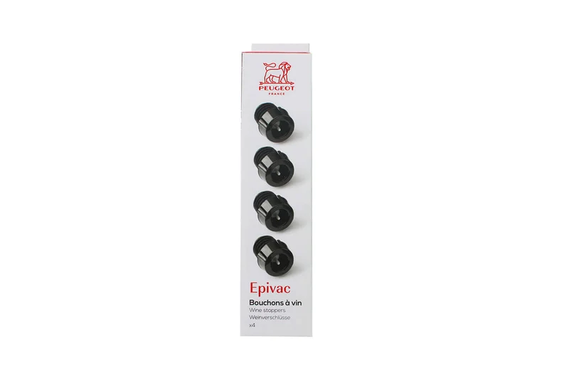 Set de 4 bouchons à vin Peugeot Epivac pour pompe à vide 3,5cm
