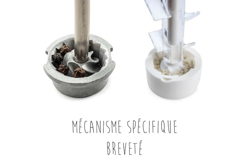 Coffret duo moulin à sel et poivre Peugeot Oslo en acrylique et inox 14cm