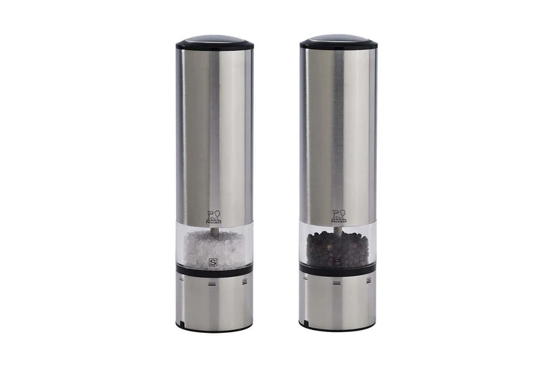 Coffret duo moulin à sel et poivre électrique Peugeot Elis Sense U Select en inox avec éclairage 20cm