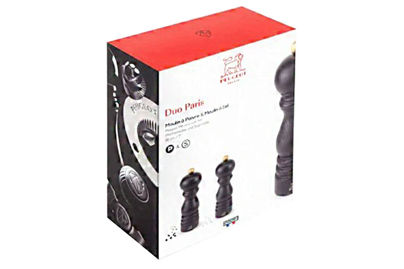 Coffret duo moulin à sel et poivre Peugeot Paris U Select en bois chocolat 18cm