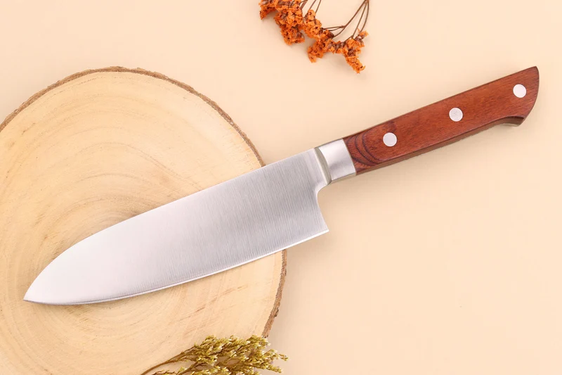 Couteau santoku 15cm japonais Satake Cutlery Brown Pakkawood