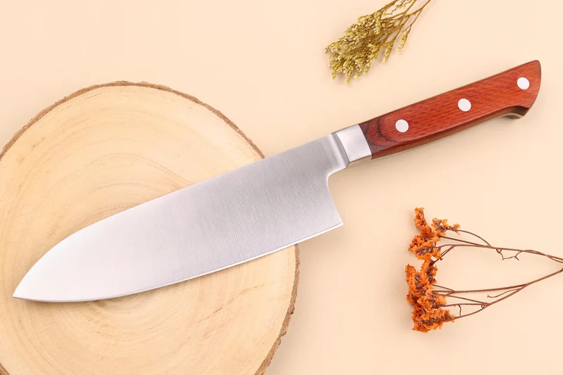 Couteau santoku 17cm japonais Satake Cutlery Brown Pakkawood