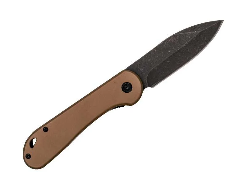 Couteau de poche Third Aluminium Marron 10Cm Inox Blackwash