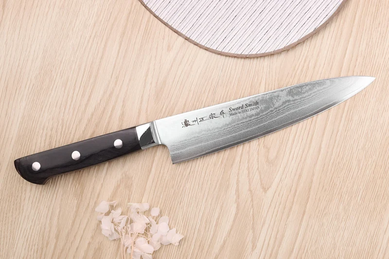 Coffret 3 couteaux japonais Satake Cutlery damas 69 couches chef + universel + office