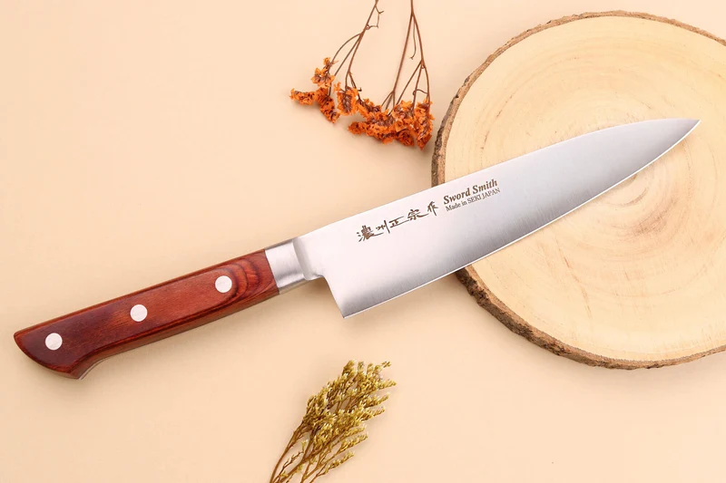 Coffret 2 couteaux japonais Satake Cutlery Brown Pakkawood chef + office