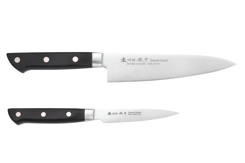 Coffret 2 couteaux japonais Satake Cutlery ABS chef 18cm + office 9cm