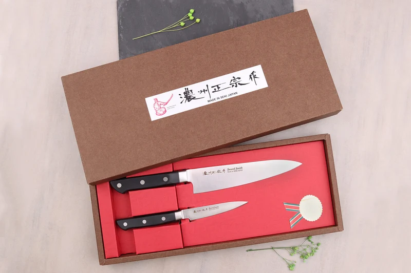 Coffret 2 couteaux japonais Satake Cutlery ABS chef 18cm + office 9cm
