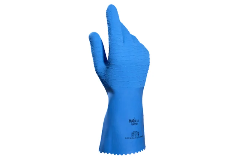 Gants en latex Mapa Harpon 326 bleu par paire
