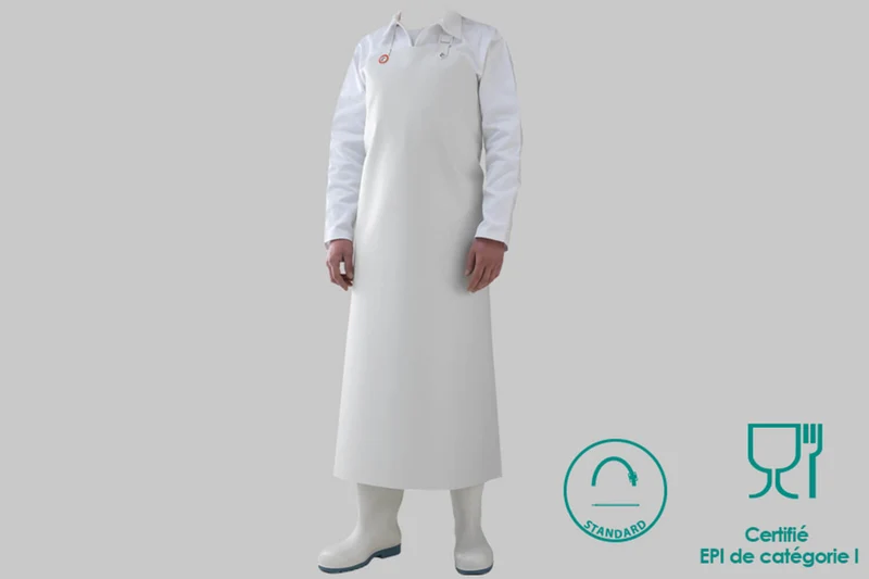 Tablier de boucher Manulatex Bravo 90x115cm en nitrile blanc