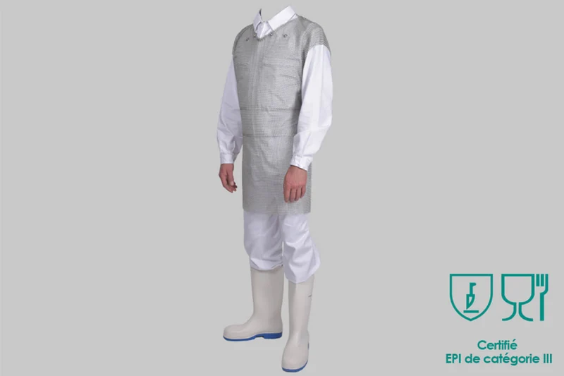 Tablier de désosseur Manulatex Chasuble Lightover en cotte de mailles sans manche