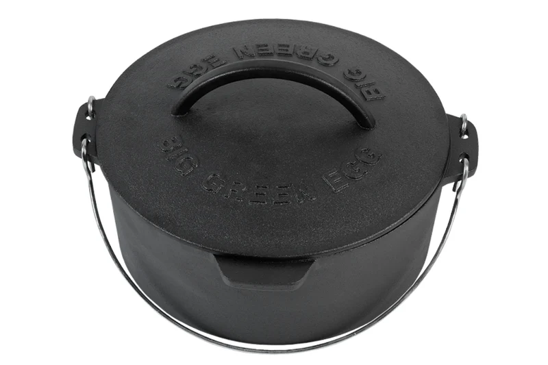 Faitout hollandais en fonte 5,2L pour Big Green Egg Medium, Large, XL, et 2XL 27cm