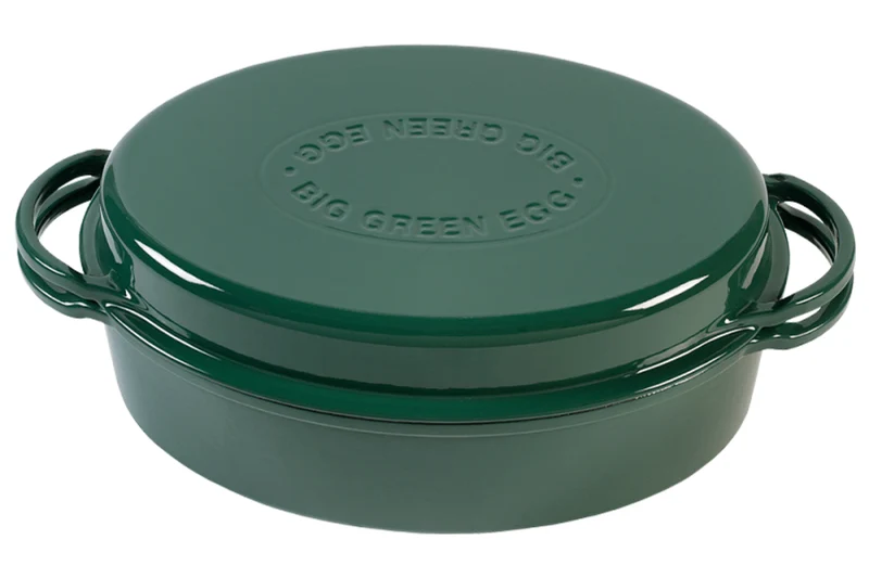Cocotte ovale en fonte 5,2L pour Big Green Egg Large, XLarge, 2XLarge 35cm