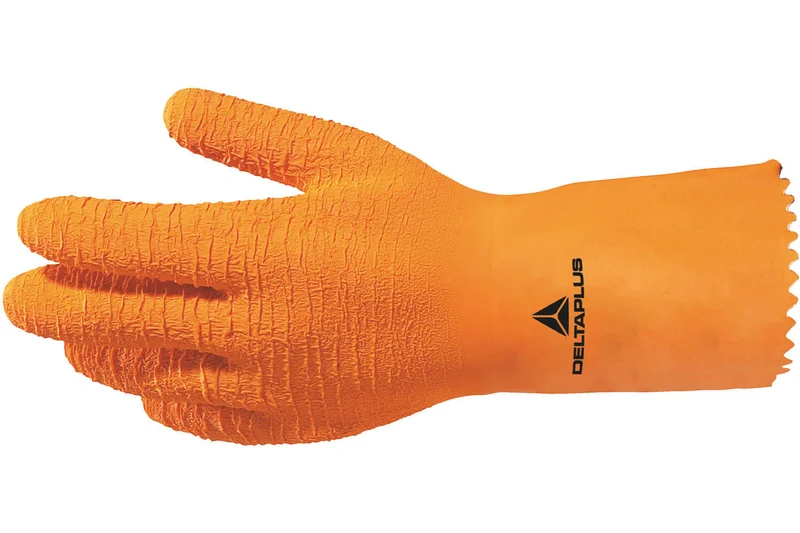Gants Deltaplus Venifish VE990 en latex orange par paire