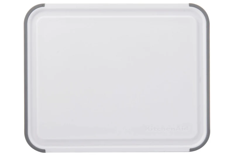 Planche à découper anti-glisse Kitchen Aid réversible en PP blanc