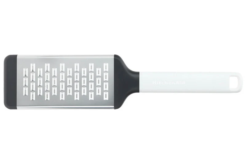 Râpe à fromage Kitchen Aid en acier inoxydable blanc porcelaine