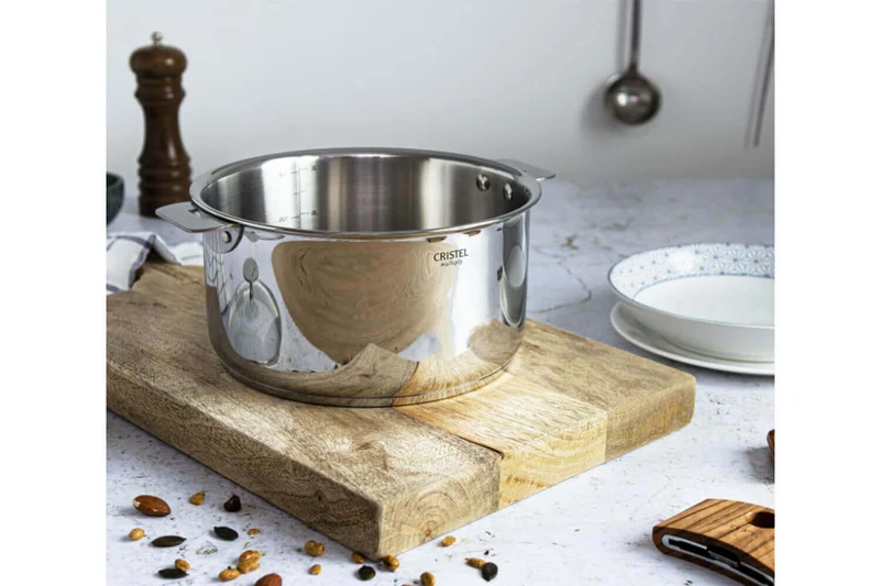Set de 3 casseroles Cristel Casteline Amovible en inox 16 à 20cm - Poignée Zenith incluse