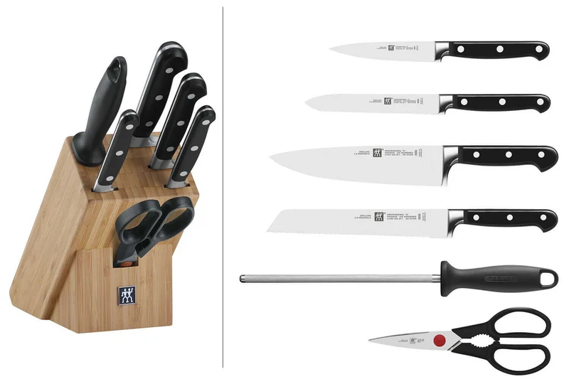 Bloc couteaux bambou 6 pièces Zwilling Professionnal S lames forgées