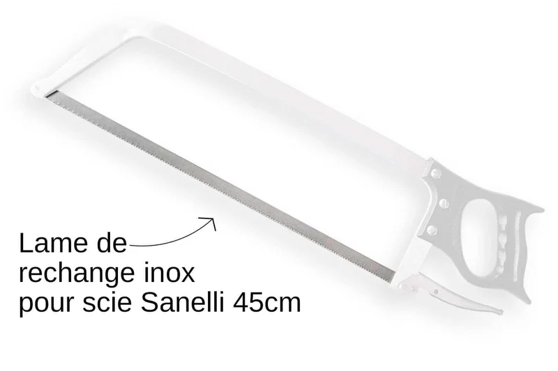 Lame de rechange acier inox pour scie de boucher Sanelli 45cm