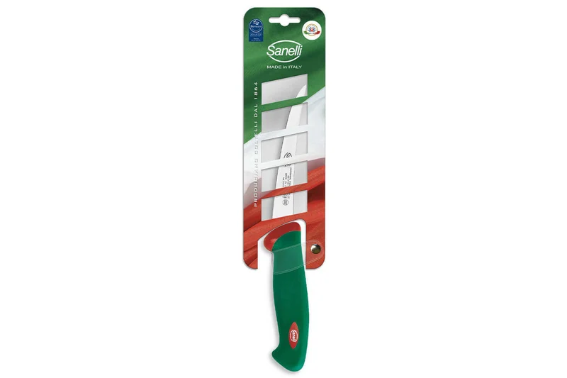 Couteau à désosser professionnel Sanelli Premana lame renversée 15cm manche vert