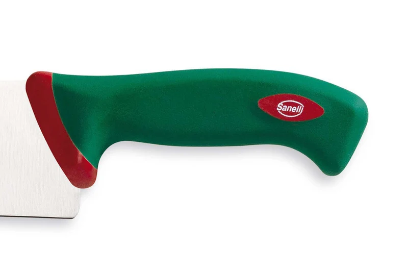 Couteau de boucher professionnel Sanelli Premana lame large 24cm manche vert