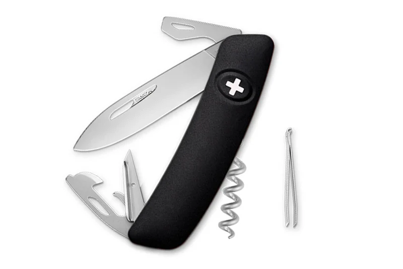 Couteau multifonction SWIZA D03 noir mat 11 fonctions 95mm