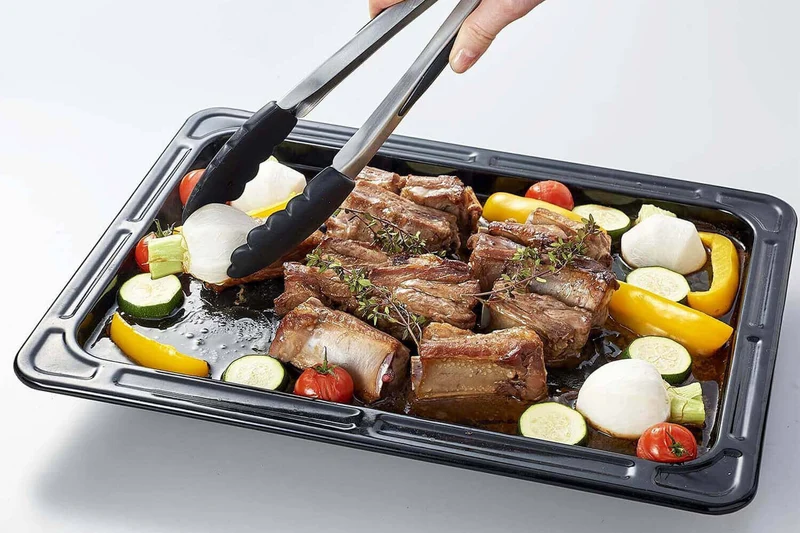 Pince de cuisine Mastrad 30cm acier et silicone noir