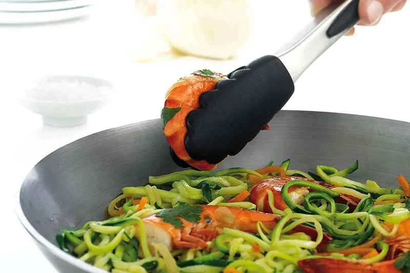 Pince de cuisine Mastrad 30cm acier et silicone noir