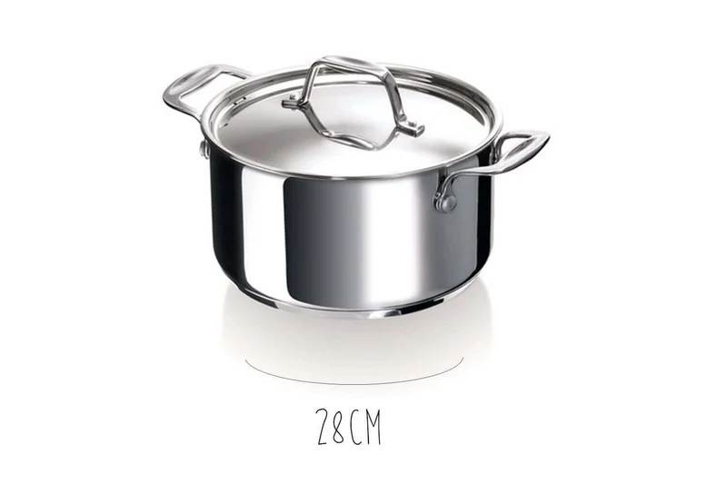 Faitout Beka Chef en inox avec couvercle