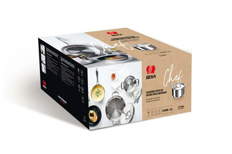 Faitout Beka Chef en inox avec couvercle