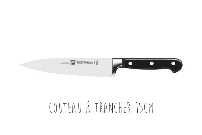 Coffret 3 couteaux Zwilling Professionnals S forgés Office + Trancheur + Chef
