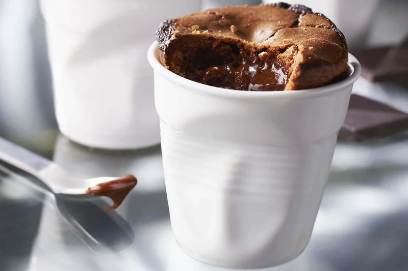 Tasse Revol Espresso Froissé 8cl en porcelaine blanche