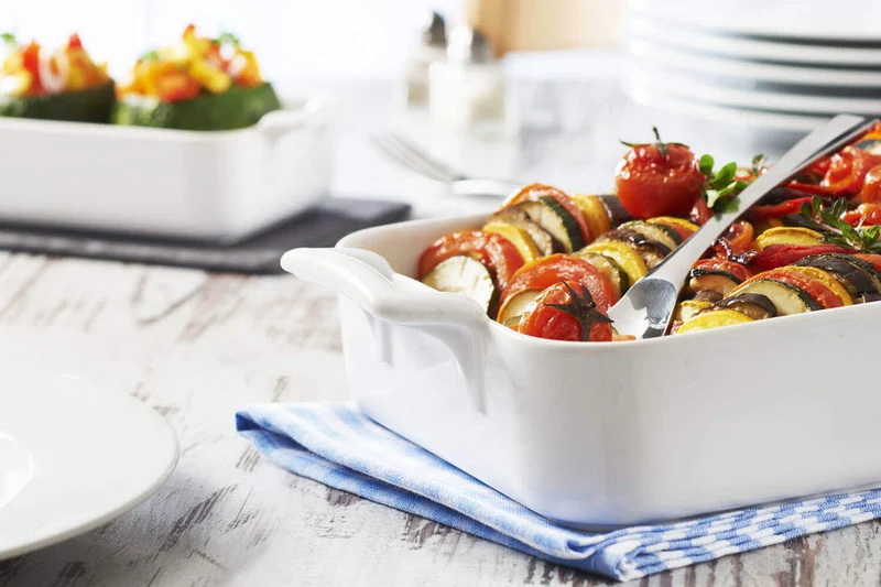 Plat rectangulaire Revol Belle Cuisine 26x18,5cm en porcelaine blanche
