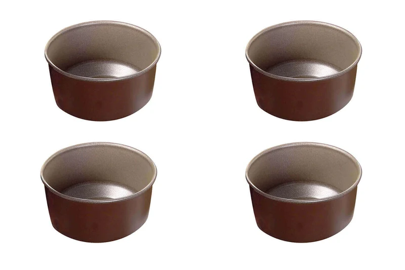 Set 4 moules à soufflés individuels Gobel anti-adhérent - Diamètre 8cm