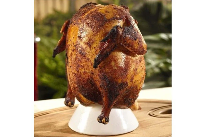 Support à rôtir vertical en céramique Big Green Egg pour poulet