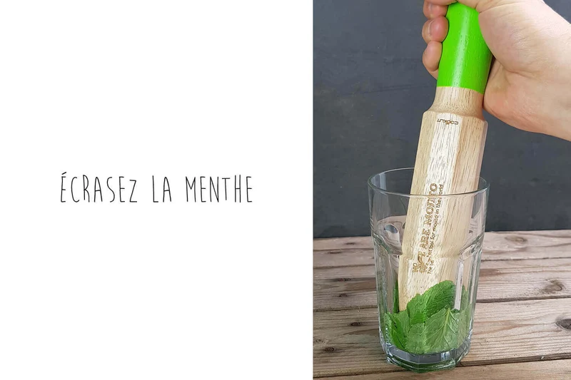 Pilon doseur Cookut We Are Mojito 4 en 1 en bois 28cm