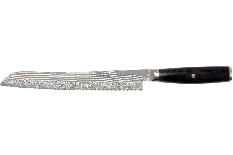 Couteau à pain japonais Miyabi 5000FCD lame 24cm damas 48 couches manche pakkawood